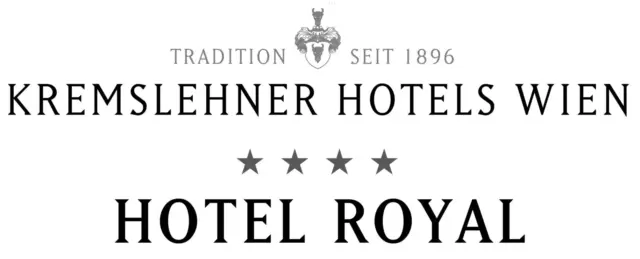 Logo f&uuml;r "Hotel Royal" vier Sterne, Kremslehner Hotels Wien, Tradition seit 1896