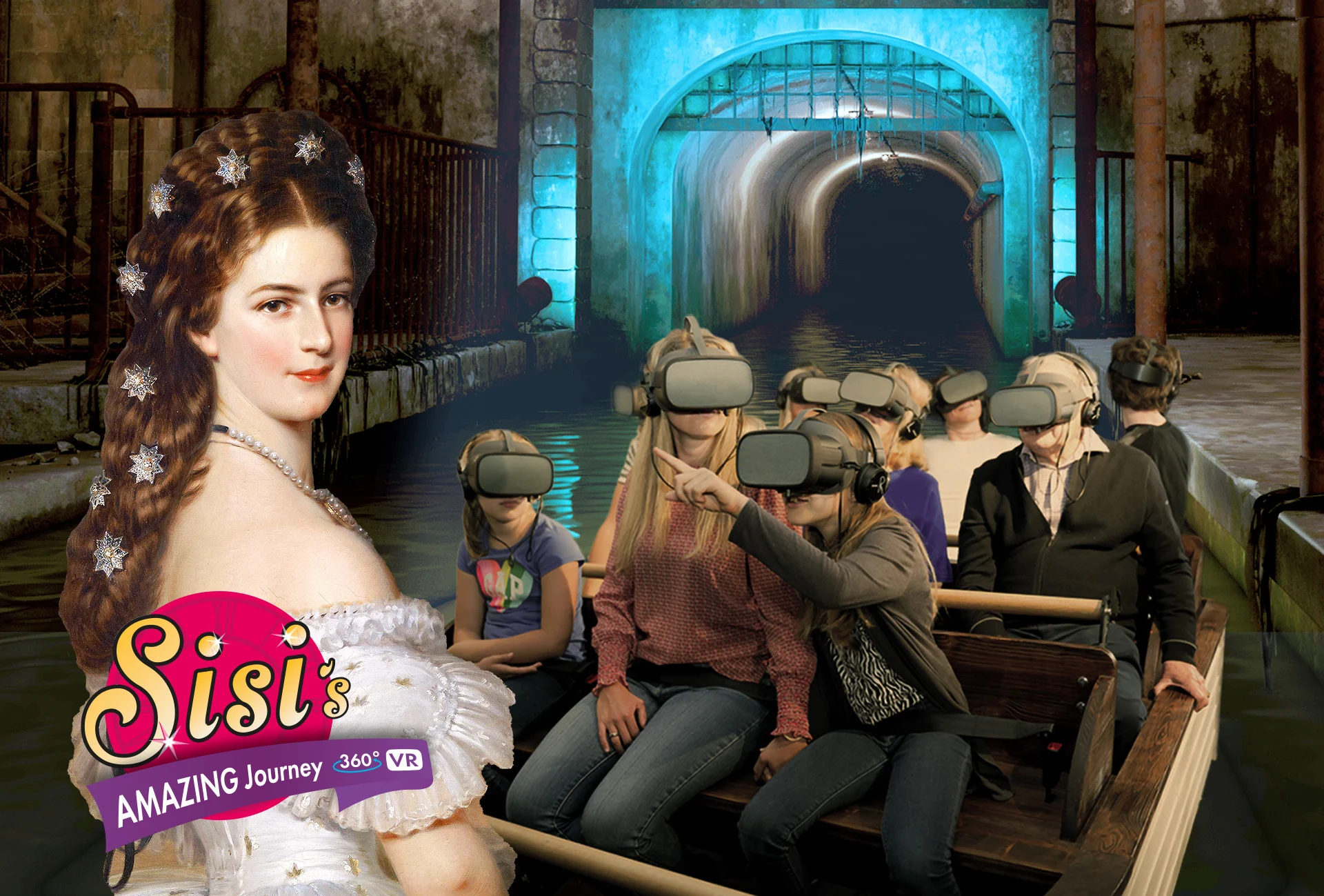Новый VR-аттракцион на лодке с 18 марта 2024 года: отправляйтесь вместе с императрицей Сиси в захватывающее путешествие под и над Веной!